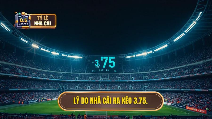 2. Lý do nhà cái ra kèo 3.75.