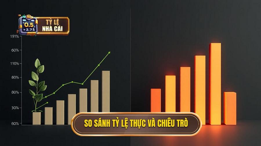 Bảng so sánh giữa Tỷ lệ thực và Tỷ lệ có chiêu trò