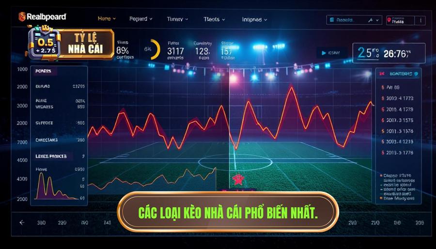Các loại kèo phổ biến trong bảng tỷ lệ nhà cái hôm nay mới nhất